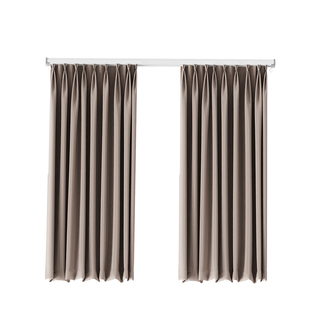 2024新款客厅卧室窗帘简约现代轻奢双面麻遮光加厚挂钩式窗帘布