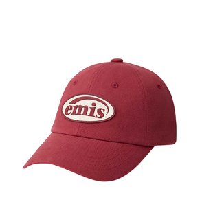 emis帽子女同色系徽章棒球帽男可乐标天绿色大头围韩系软顶鸭舌帽