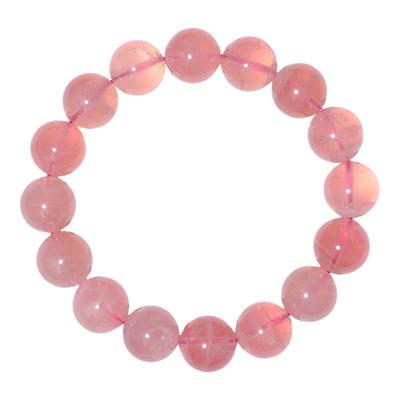 珂拉咪/K155天然马达加斯加粉晶手链女款 果冻体老矿马粉水晶手串