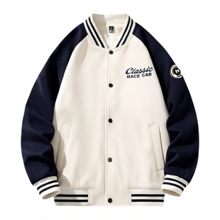 美式棒球服男生春秋季新款宽松夹克青少年学生休闲运动外套男装潮