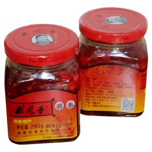 湖南特产湘妹子香辣豆腐乳280g霉豆腐下饭菜拌酱玻璃瓶装