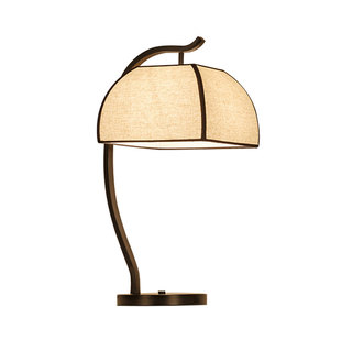 新中式台灯卧室床头灯简约现代客厅书房酒店房间复古铁艺装饰台灯