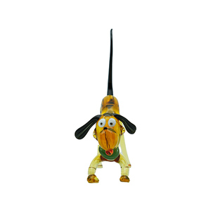 淄博琉璃手作可爱俏皮狗桌面摆件卡通治愈小狗公仔书桌装饰品礼物