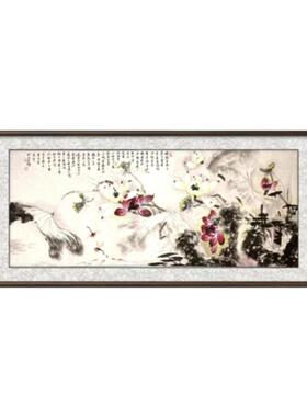 水墨画荷花国画手绘客厅卧室挂画