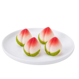 巧克力寿桃蛋糕装饰可食用代可可脂空心桃立体大寿桃祝寿烘焙摆件