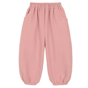 小O宝Okids童装宝宝加绒灯芯绒裤女新年2024冬季陈大猪女童灯笼裤