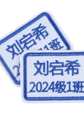 幼儿园小学班级名字贴刺绣可熨烫