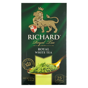 瑞查得RICHARD 俄罗斯进口白茶 绿茶叶独立袋泡茶25包旅行便携装