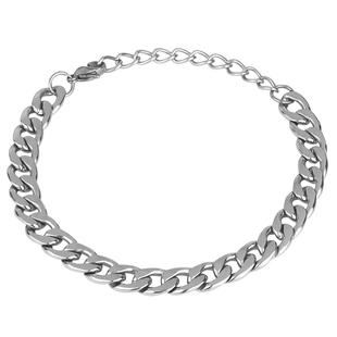 钛钢不掉色古巴链银色简约高级感男女个性街头嘻哈风潮人饰品手链