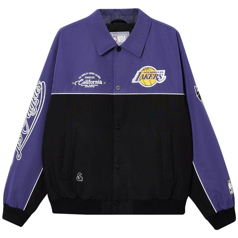 杰克琼斯春秋季棉衣棉服男装上衣NBA联名洛杉矶湖人队刺绣潮流