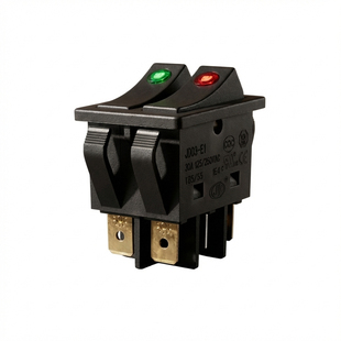 KCD3双联大电流船型开关30A50A大功率125V/250V电饼铛电暖气开关
