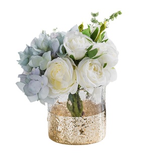 赫本家假花仿真花摆设客厅美式北欧玫瑰仿生花餐桌摆花装饰小花束