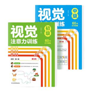 视觉听觉注意力训练全6册儿童专注力训练小学生一年级视觉听觉集中训练书5到8岁逻辑思维训练听觉抗干扰训练注意力思维启蒙游戏书