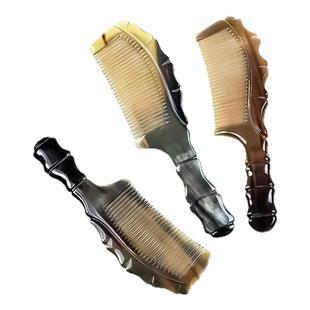 同樾家用真牛角梳子按摩刮痧梳子防静电非桃木檀木梳无静电发梳