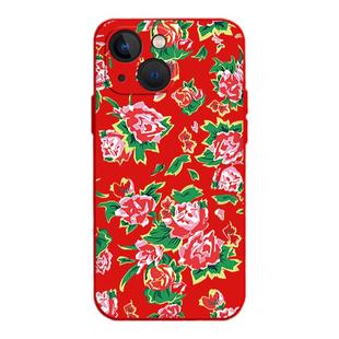 东北大花布手机壳适用苹果15红色16女13喜庆iphone14pro军大衣12大花袄11花棉袄max新年x村姑17碎花xs潮8plus