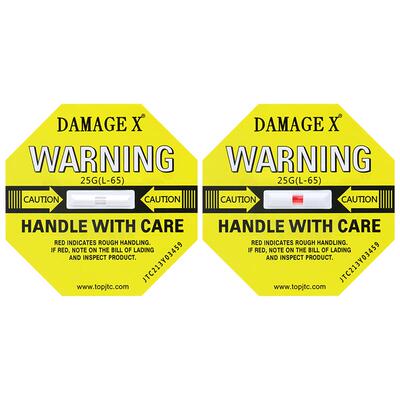 震动冲击指示器不干胶物流