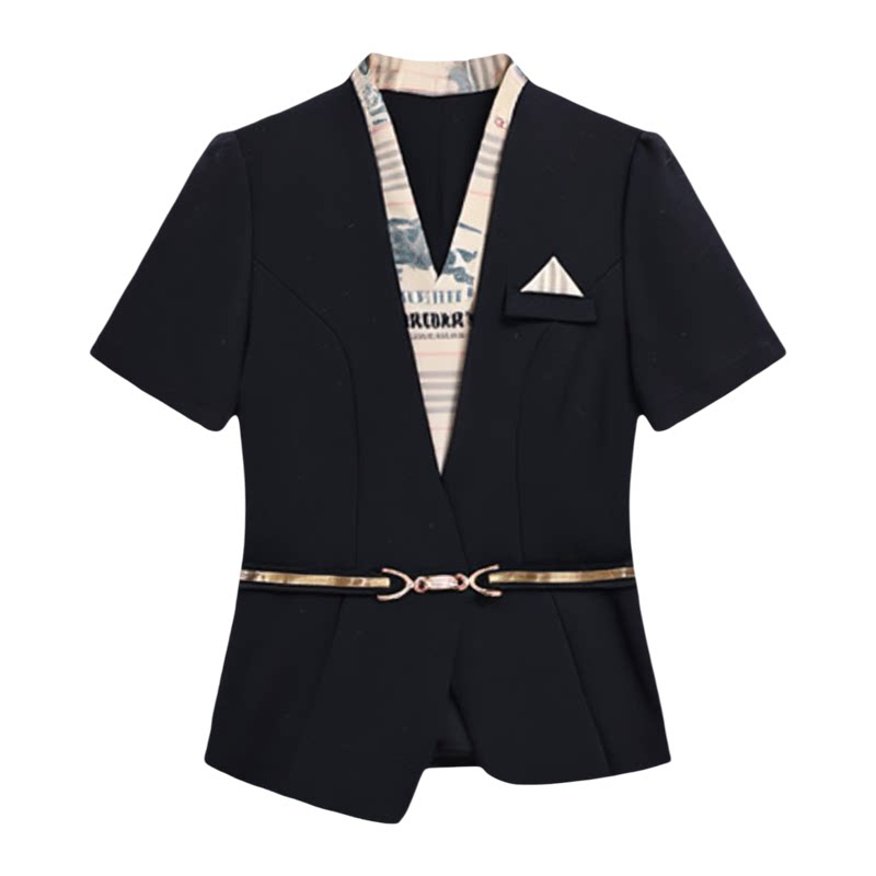 新款修身短袖酒店KTV工作服套装