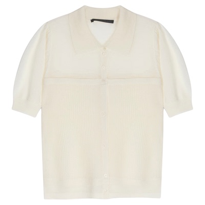 Heatherich衬衫女2026夏季新款薄款拼接网纱休闲上衣579544