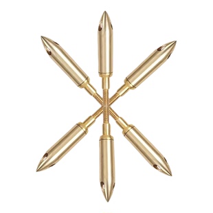 闪电狼铜鸣笛箭头三孔响箭头黄铜哨子头内径户外箭支射箭弓箭配件