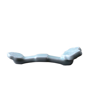 毛笔笔搁景德镇陶瓷简约复古创意可爱如意笔架山 毛笔书法国画书桌桌面收纳搁笔架古风陶瓷小摆件笔山笔搁