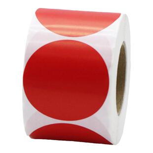 圆形红色月份贴纸1-12月份年份数字标签纸2024年2025年度季度分类记号不干胶20mm圆点自粘热敏标记贴粘帖防水