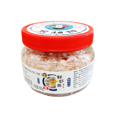 小伙子鲜虾酱500g即食白虾酱