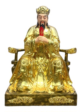 三官大帝神像玻璃钢树脂摆件