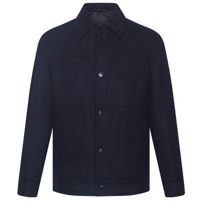 利郎官方冬季含绵羊毛毛呢大衣