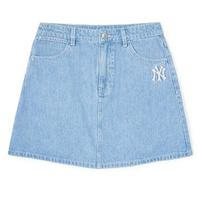 MLB学院风半身裙NY小标刺绣A字裙