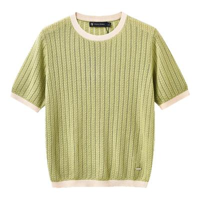 保罗彼得2025夏新款女短袖针织衫潮流时尚上衣专柜同款 SLEB53351