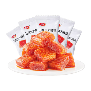 卫龙大刀肉辣条200包麻辣片独立小包装大面筋休闲解馋特产小零食L