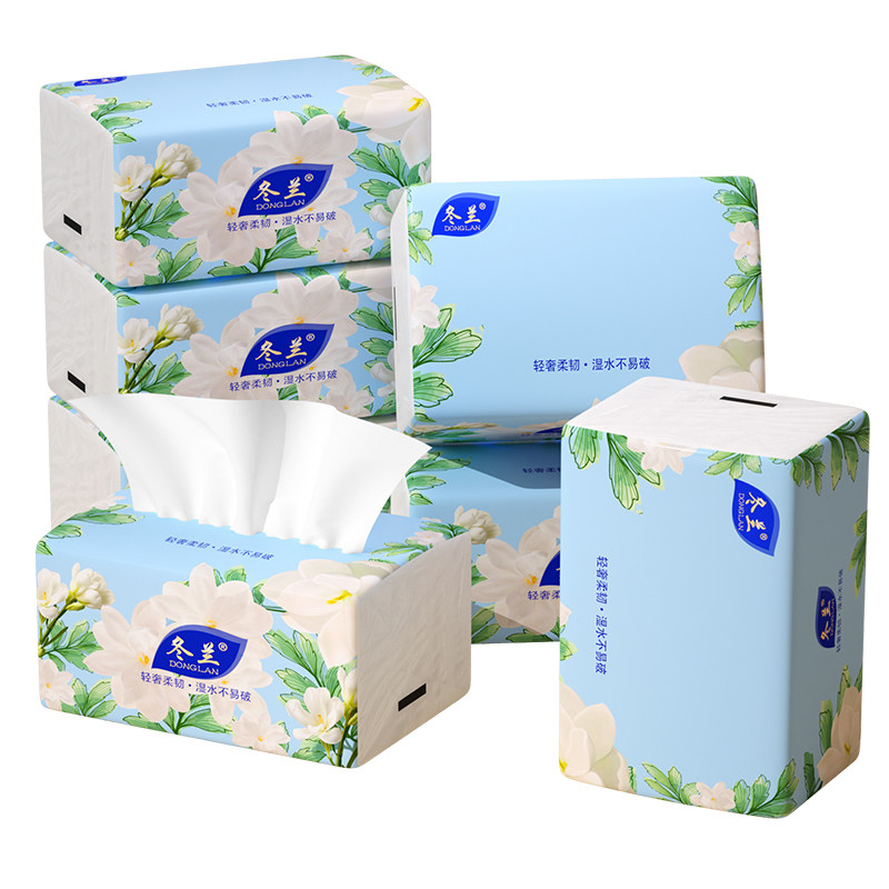 抽纸一分钱家用实惠装擦手纸厨房纸巾可湿水面巾纸餐巾纸三元三件