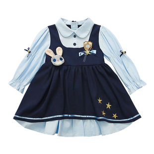 女童朱迪连衣裙春季2026新款洋儿童兔子警官公主裙女宝宝生日裙子