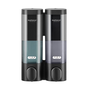 免打孔皂液器壁挂式卫生间洗手液盒按压宾馆洗发水沐浴露盒挂墙