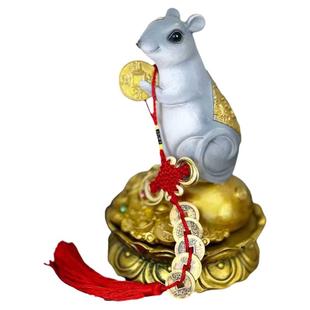 灰家仙鼠仙摆件招财老鼠真身像东北五大仙家佛堂口生肖神像摆饰