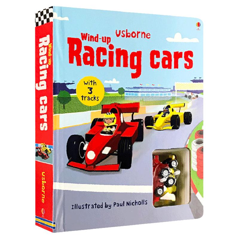正版 Windup Racing cars 轨道玩具车书 纸板书儿童绘本
