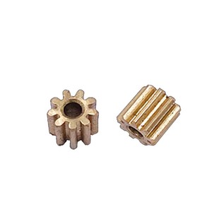 0.5模数铜齿轮9齿2mm孔紧配 92a金属圆柱小主轴齿轮 外径5.5mm