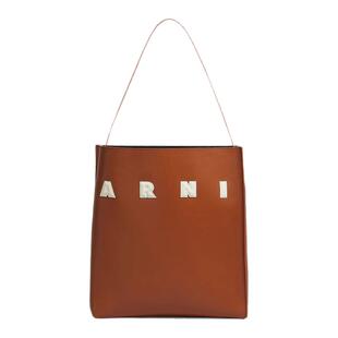 【双十一抢先购】MARNI MUSEO 牛皮革LOGO中号单肩手提托特包
