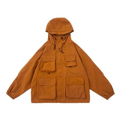 山系多口袋防风防水加绒短外套