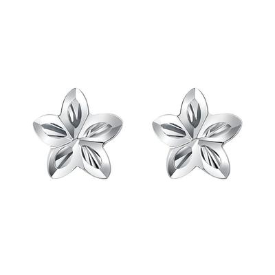 赛菲尔铂金pt950花影耳钉