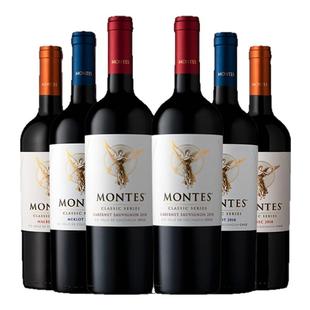 蒙特斯天使红酒干红赤霞珠马尔贝克梅洛智利大品牌正品官方旗舰店