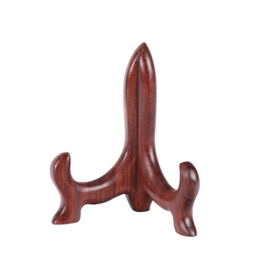 红檀木实木迷你小架子工艺品摆件挂盘赏盘支架玉石平安扣展示托架