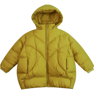 纯一良品童装女童羽绒服秋冬新品中大童时尚宽松防水连帽外套