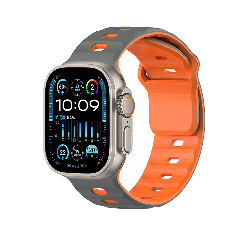 新款双色运动硅胶适用iwatch表带