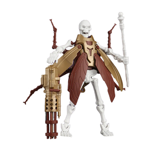 骷髅可动人偶拼装蟑螂模型积木人仔仿真昆虫玩具机甲手办桌面摆件