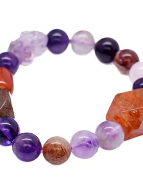 九紫离火天然紫水晶招财转运手串手链女2025年新款貔貅轻奢高级感