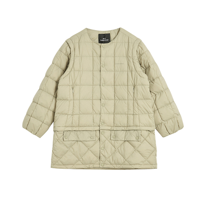 suntomorrow儿童羽绒服2025冬装新款女童中长款连帽黑色休闲外套