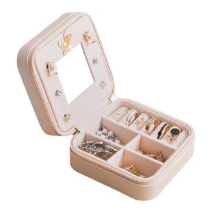 便携首饰盒耳环耳钉项链戒指手饰收纳盒旅行神器必备用品收纳包