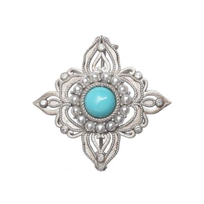 【丁香】绿松纯银胸针天然原矿高级轻奢精致时尚防走光设计师原创