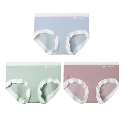 一头象女士内裤冰丝凉感呼吸孔内裤无痕女生三角内裤中腰夏季新款